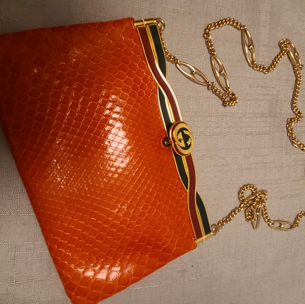Gucci Broadway Snakeskin Evening Bag